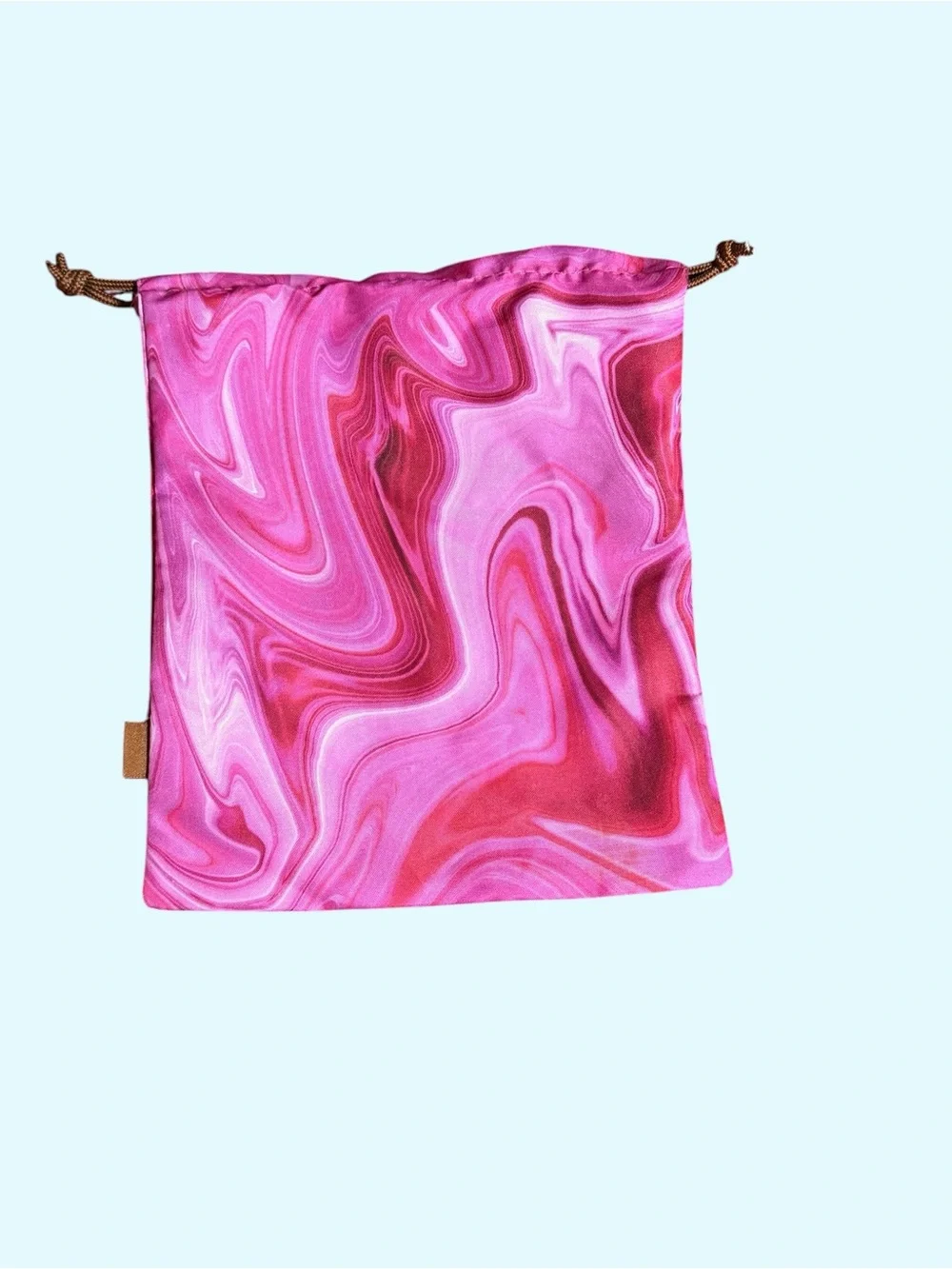 Ipsy Glam Pink Marble Drawstring Jewelry Pouch - Self Love